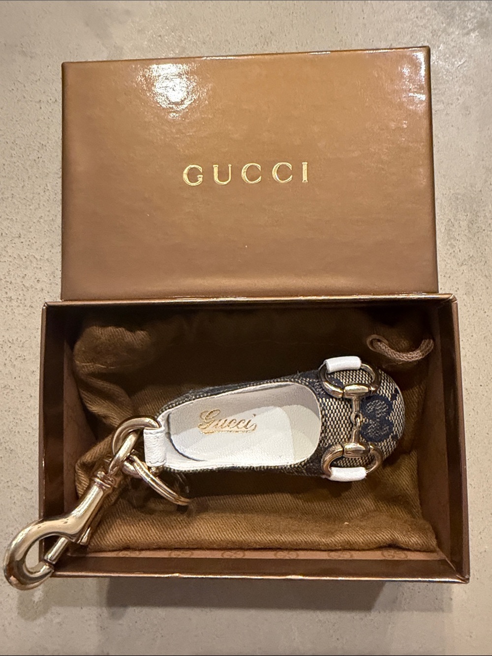 GUCCI | ✨LIKE NEW✨ GG Canvas Ballerina Shoe Keychain / Bag Charm